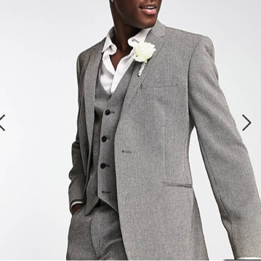 Skinny wool suit jacket